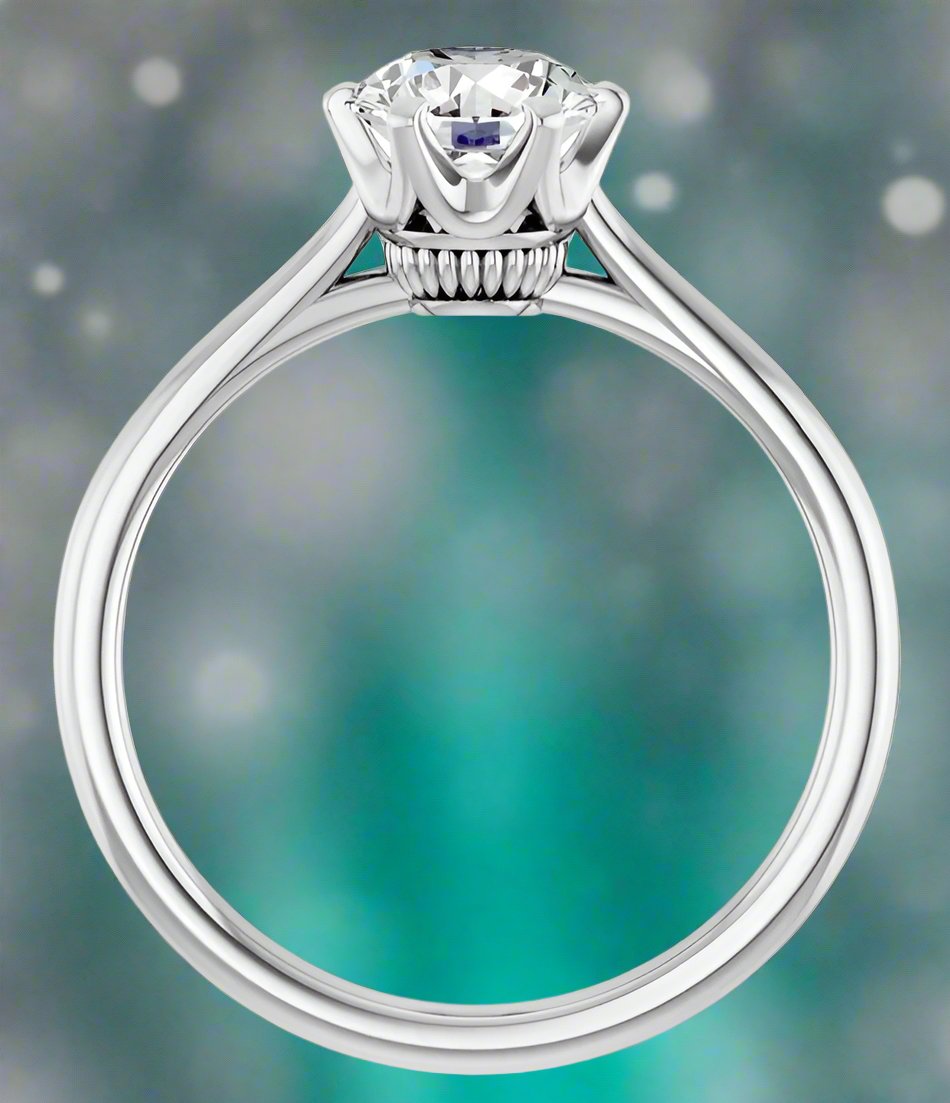 14K White Gold Solitaire Engagement Ring