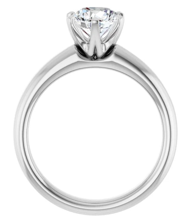 White Gold Natural Diamond Solitaire Engagement Ring