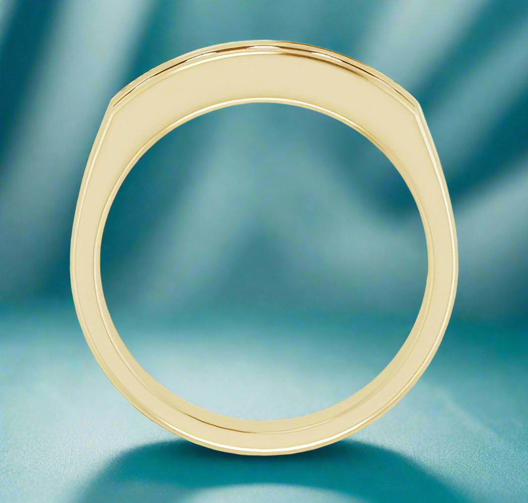 14K Yellow Gold Men's Diamond Ring