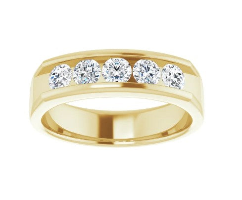 14K Yellow Gold Men's Diamond Ring