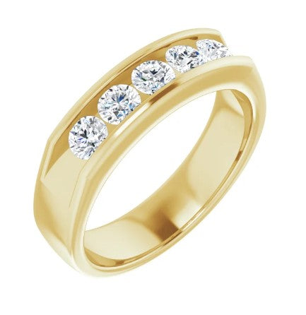 14K Yellow Gold Men's Diamond Ring