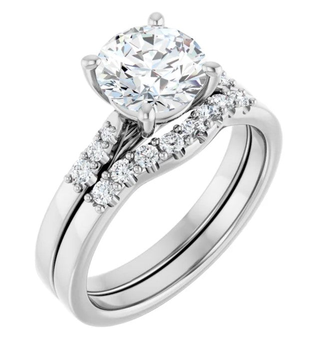 White Gold Accented Natural Diamond Ring