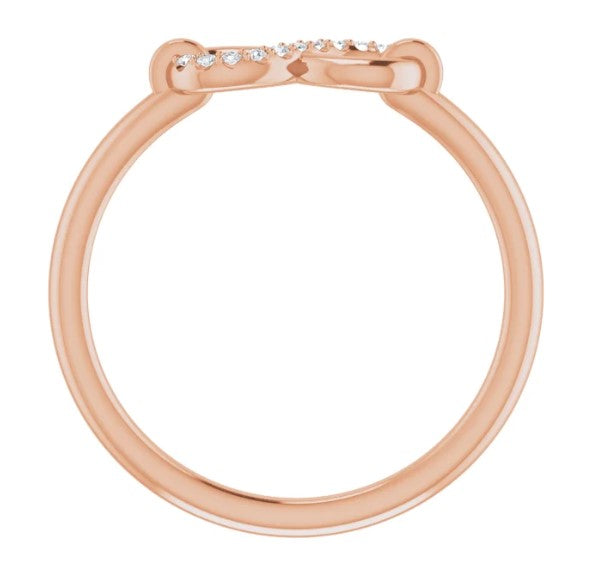 14K Rose Gold Infinity Inspired Ring 14k Gold