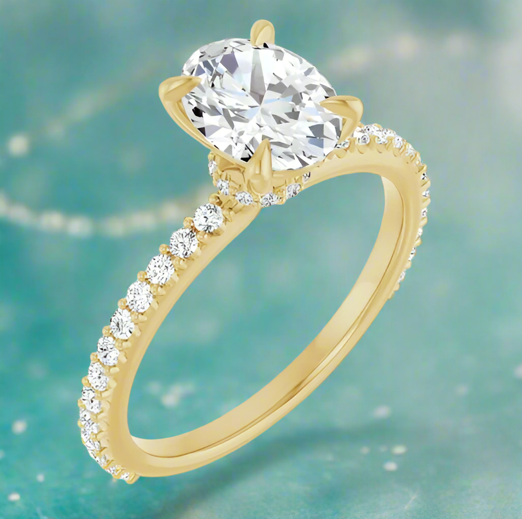 Hidden Halo Engagement Ring