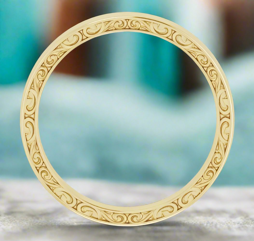 14K Yellow Gold Sculptural Band