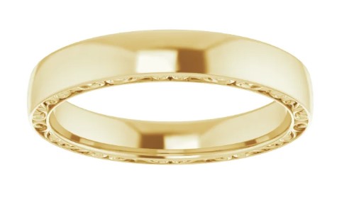 14K Yellow Gold Sculptural Band