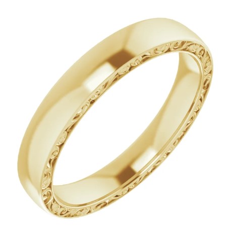 14K Yellow Gold Sculptural Band