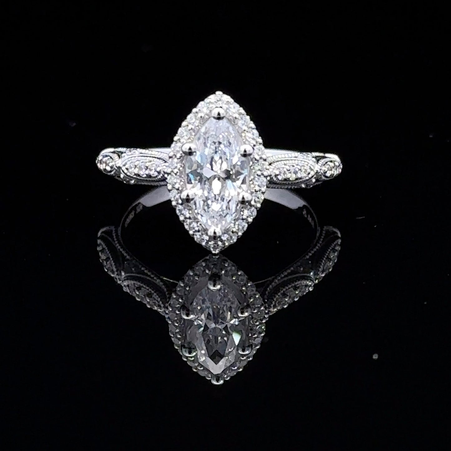 Marquise Vintage Inspired Engagement Ring