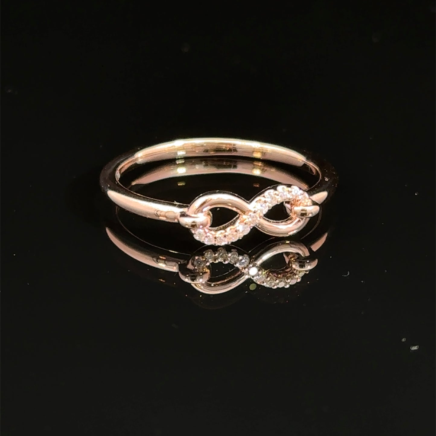 14K Rose Gold Infinity Inspired Ring 14k Gold