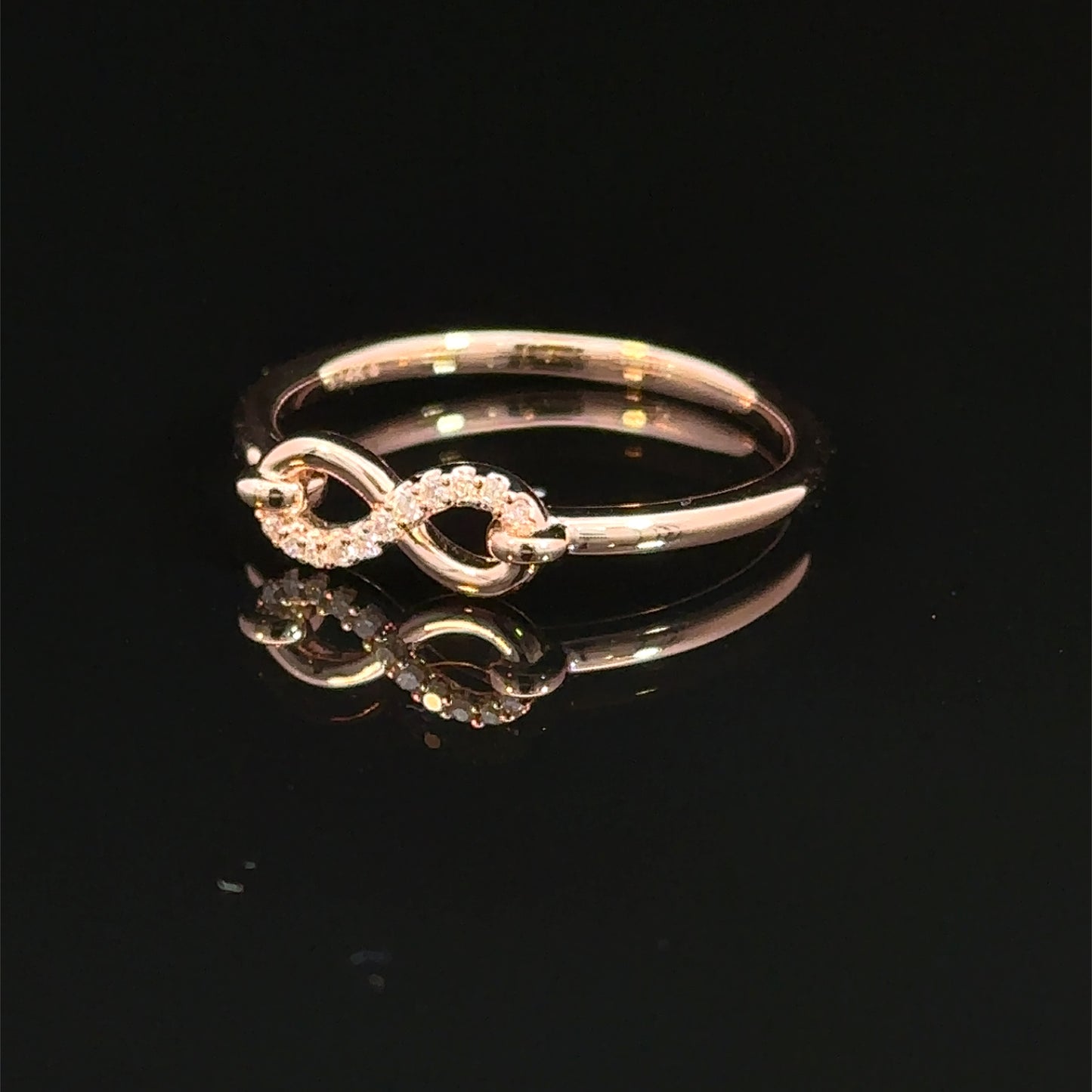 14K Rose Gold Infinity Inspired Ring 14k Gold