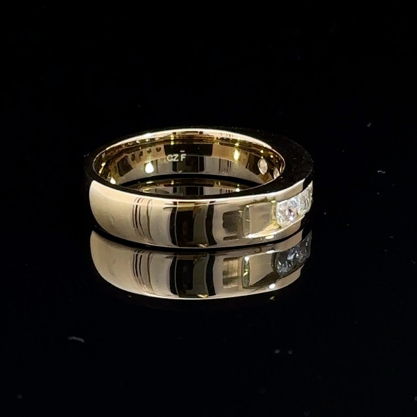 14K Yellow Gold Men's Diamond Ring