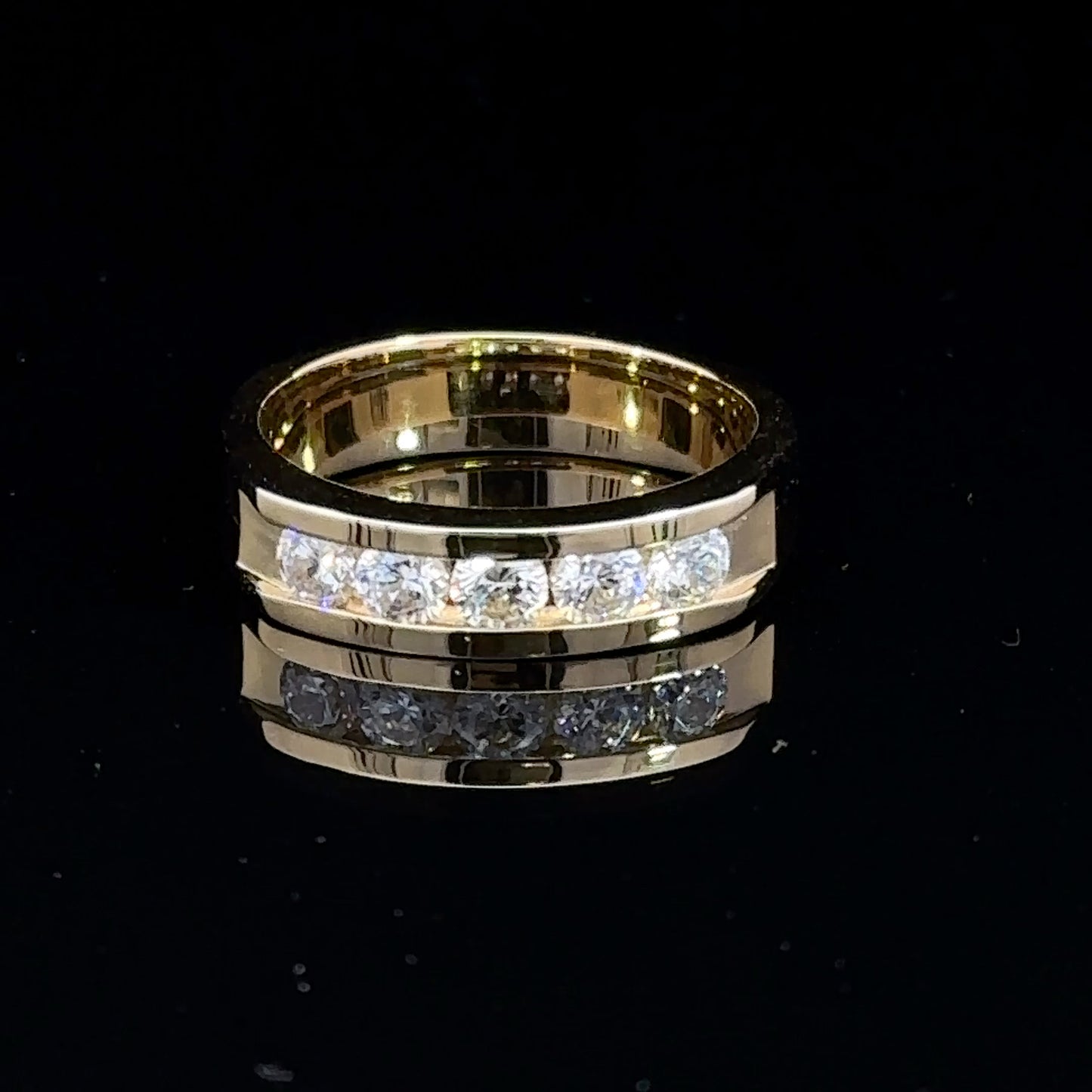 14K Yellow Gold Men's Diamond Ring