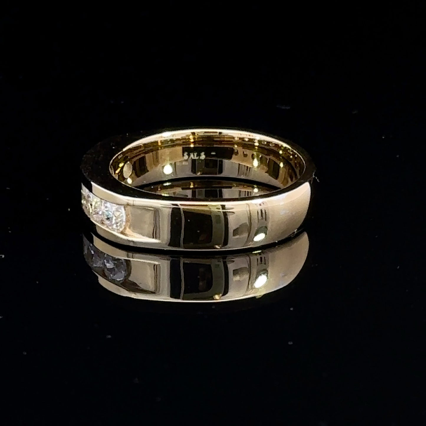 14K Yellow Gold Men's Diamond Ring