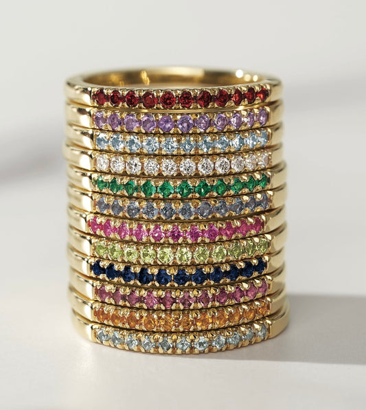 Stackable Birthstone Rings